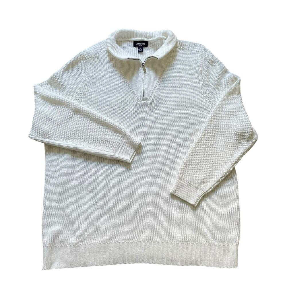Lands End Drifter Quarter Zip Sweater